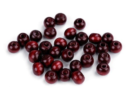 Dřevěné korálky Ø8-9 mm (Balení 1000 g, Varianta 7 červená)