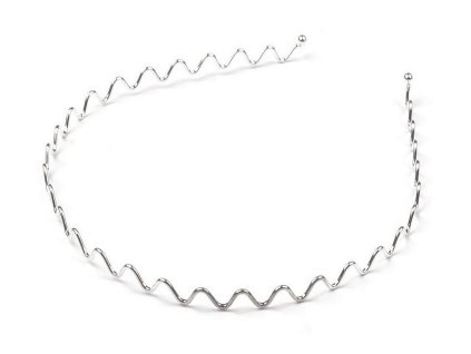 Základ pro výrobu čelenky vlnka (Balení 50 ks, Varianta stříbrná světlá)