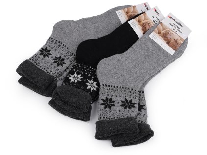 Pánské ponožky se zdravotním lemem thermo (Balení 2 pár, Varianta 21 (vel. 43-46) mix náhodný)