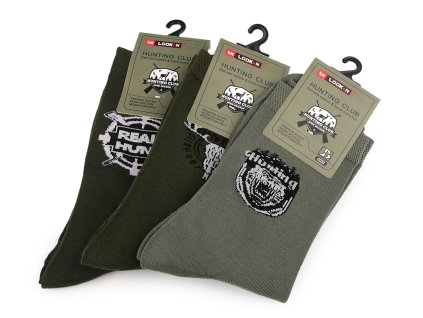 Pánské bavlněné ponožky rybářské, myslivecké (Balení 3 pár, Varianta 4 (vel. 39-42) mix)