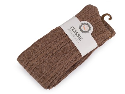 Dámské bavlněné nadkolenky vzorované (Balení 1 pár, Varianta 2 béžová tmavá)