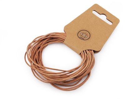 Kožená šňůrka Ø1,5 mm (Balení 5 m, Varianta 2 hnědá lakovaná)