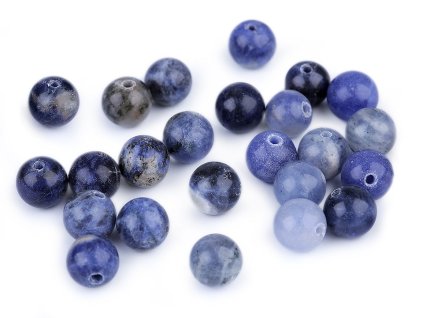 Sodalit, minerální korálky Ø8 mm (Balení 45 ks, Varianta sodalit)
