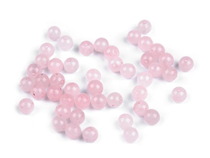 Růženín, minerální korálky Ø4 mm (Balení 43 ks, Varianta růženín)