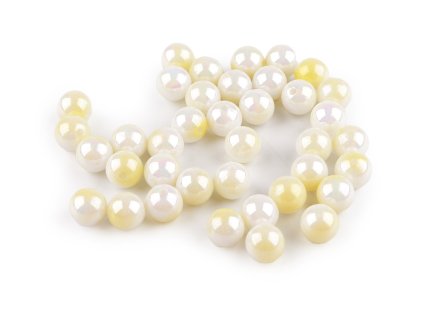 Plastové korálky s mermaid efektem Ø10 mm (Balení 20 g, Varianta 8 zelená sv.)