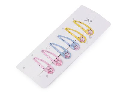 Sponka do vlasů pukačka jednorožec, hvězda (Balení 1 karta, Varianta 2 mix hvězda)