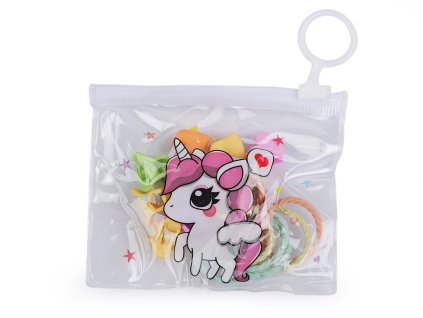 Gumičky a skřipce do vlasů sada (Balení 1 sada, Varianta mix náhodný jednorožec)