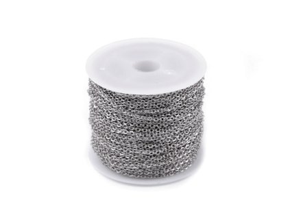 Řetízek z nerezové oceli 1,2 a 1,5 mm metráž (Balení 1 m, Varianta 1 (1,5 mm) platina)