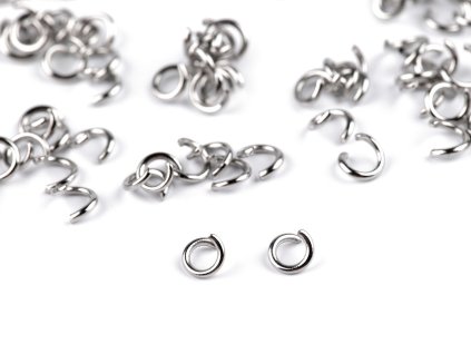 Kroužek spojovací otevřený Ø4 mm z nerezové oceli (Balení 5 g, Varianta platina)