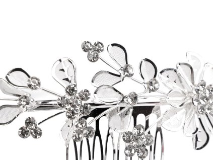 Hřeben do vlasů s broušenými kamínky (Balení 1 ks, Varianta crystal)