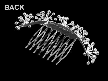 Hřeben do vlasů s broušenými kamínky (Balení 1 ks, Varianta crystal)