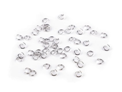 Kroužek spojovací otevřený Ø6; 7 mm z nerezové oceli (Balení 50 ks, Varianta 1 (6 mm) platina)