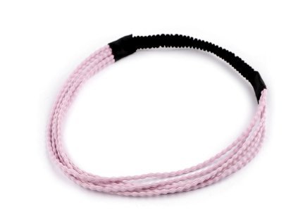 Pružná čelenka do vlasů víceřadá (Balení 1 ks, Varianta 1 pudrová)