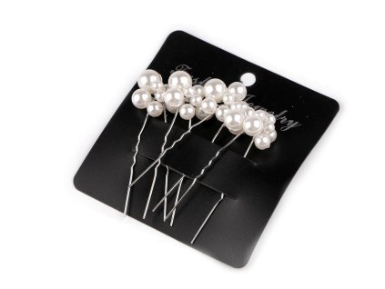 Perlová vlásenka (Balení 4 ks, Varianta perlová)