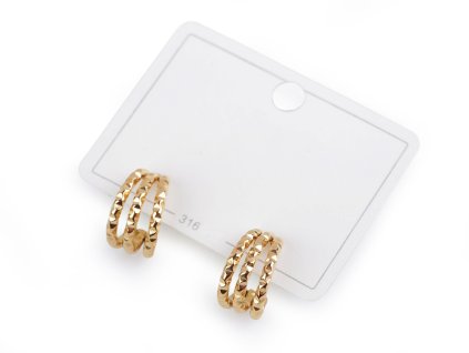 Náušice z nerezové oceli kroužky (Balení 1 pár, Varianta 2 zlatá)