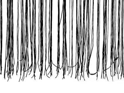 Třásně extra dlouhé 78 cm (Balení 1 m, Varianta černá)