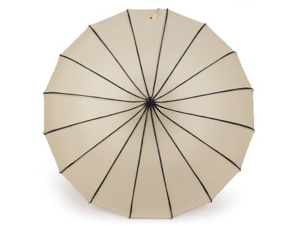 Dámský deštník pagoda s koženou rukojetí (Balení 1 ks, Varianta 3 bílo-černá)