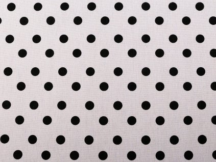 Bavlněná metráž / imitace lnu hrubší, puntíky (Balení 1 m, Varianta režná)