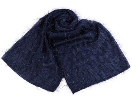 Společenský šifónový šál přes ramena / štola 180x70 cm (Balení 1 ks, Varianta 3 černá)