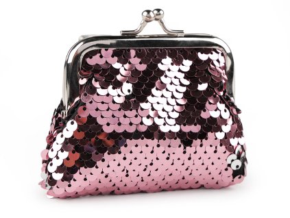 Malá peněženka / mincovka s měnícími flitry (Balení 1 ks, Varianta 3 multikolor stříbrná)