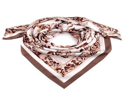 Saténový šátek 90x90 cm (Balení 1 ks, Varianta 4 černá)