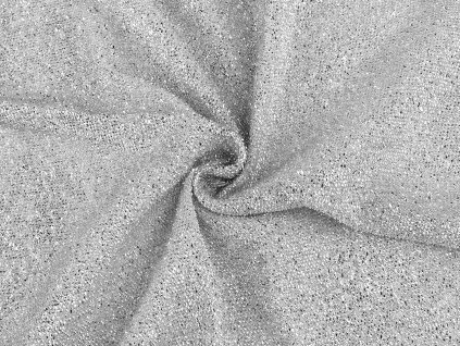 Dekorační třpytivá látka s kovovým lesklým povrchem (Balení 1 m, Varianta 1 stříbrná)