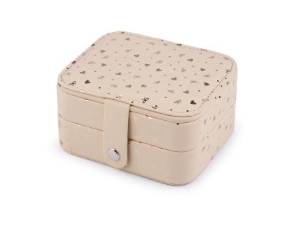 Malá šperkovnice srdce 9x11x6 cm (Balení 1 ks, Varianta 2 šedá stříbrná)