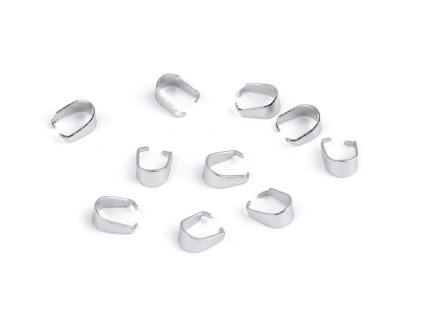 Šlupna z nerezové oceli k výrobě šperků (Balení 10 ks, Varianta 1 (3x7 mm) platina)