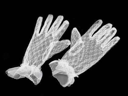 Společenské rukavice krajkové (Balení 1 pár, Varianta 2 černá)