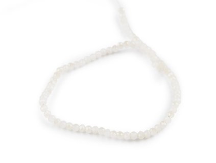 Skleněné korálky broušené ohňovky 3 mm na drátku (Balení 1 sáček, Varianta 1 krémová světlá)