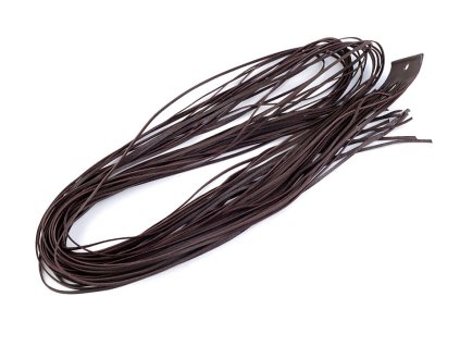 Kožený řemínek šíře 2 mm, 120 cm (Balení 20 ks, Varianta 1 (3) hnědá tmavá)