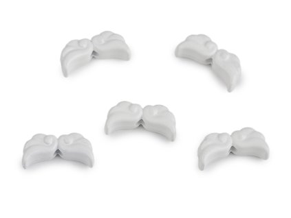 Ozdobný díl andělská křídla lakovaná 6x12 mm (Balení 5 ks, Varianta 1 Off White)