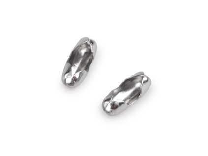 Spojka / koncovka na kuličkový řetízek z nerezové oceli 3x7 mm (Balení 50 ks, Varianta platina)