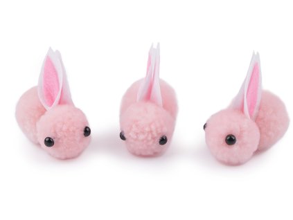 Bambulkový králíček k dalšímu tvoření a aranžování (Balení 10 ks, Varianta 1 bílá)