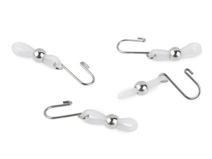 Speciální háček proti rozjíždění kalhotových zipů (Balení 4 ks, Varianta nikl)