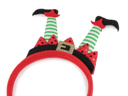 Čelenka do vlasů vánoční / párty (Balení 1 ks, Varianta 1 červená)