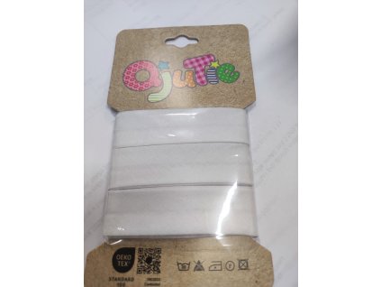 Šikmý pružek ecru na kartě  - 3 metry