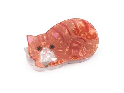 Skřipec do vlasů kočka (Balení 1 ks, Varianta 1 lososová)