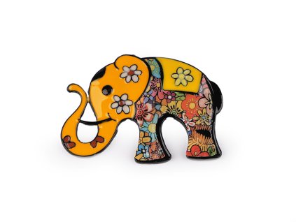 Brož slon (Balení 1 ks, Varianta 1 žlutá)