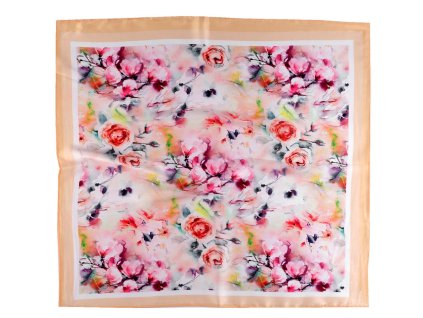 Saténový šátek 50x50 cm (Balení 1 ks, Varianta 1 lososová světlá)