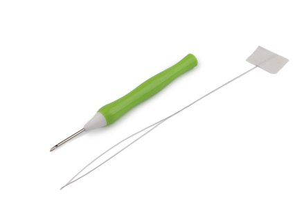 Dutá jehla / vyšívací pero s navlékačem AIRO Ø1,5 mm (Balení 1 sada, Varianta 1 červená)