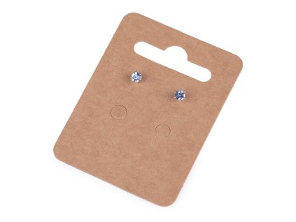 Náušnice jablonecká bižuterie s broušeným kamínkem (Balení 1 pár, Varianta 1 (Ø4,5 mm) crystal)