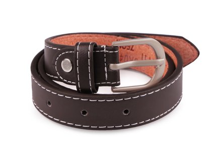 Dětský pásek šíře 2,3 cm (Balení 1 ks, Varianta 1 (75 cm) hnědá prošitý)