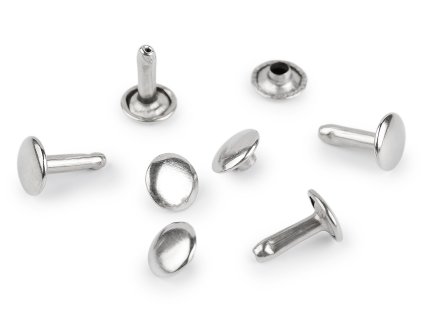 Duté nýty oboustranné na kůži a silné látky Ø9 mm (Balení 100 pár, Varianta nikl)