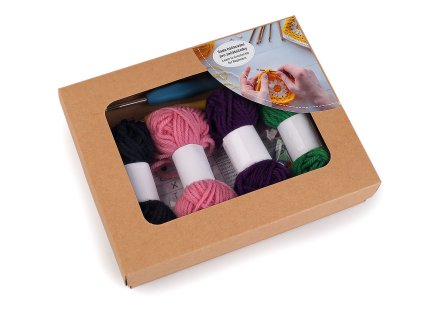 Háčkovací sada s návodem pro začátečníky (Balení 1 sada, Varianta 2 náhodná barva)