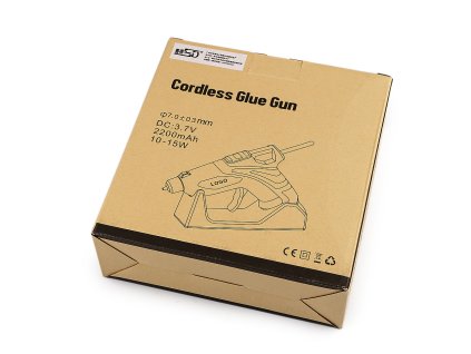 Bezdrátová tavná pistole na lepidlo Ø7 mm s USB dobíjecím stojanem (Balení 1 ks, Varianta černá červená)