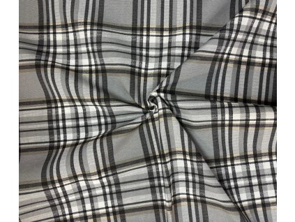 bavlna rezna kostka seda s hnedou