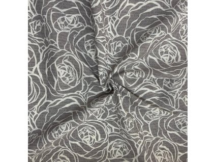 bavlna rezna vzor ruzi na sede lic