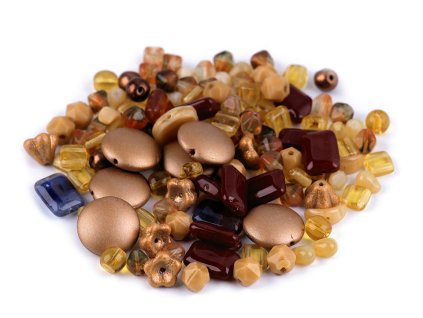 Skleněné korálky ramš mačkanice 2. jakost (Balení 50 g, Varianta 2 černá)