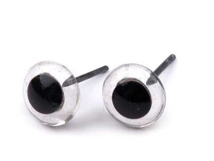 Skleněné oči k zapíchnutí Ø8 mm (Balení 10 ks, Varianta 2 hnědá)